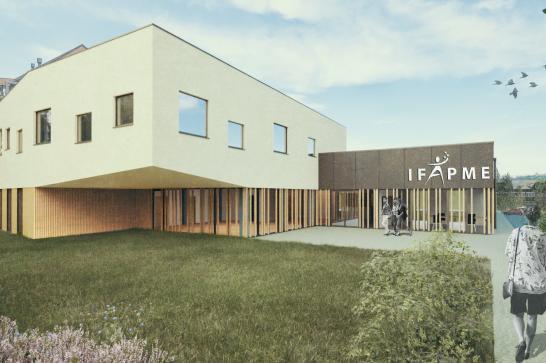 Actu - Extension du Centre IFAPME d'Arlon - Première pierre - Projection 3D