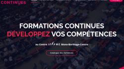 Capture du nouveau site web Formation Continue du Centre IFAPME Mons Borinage Centre